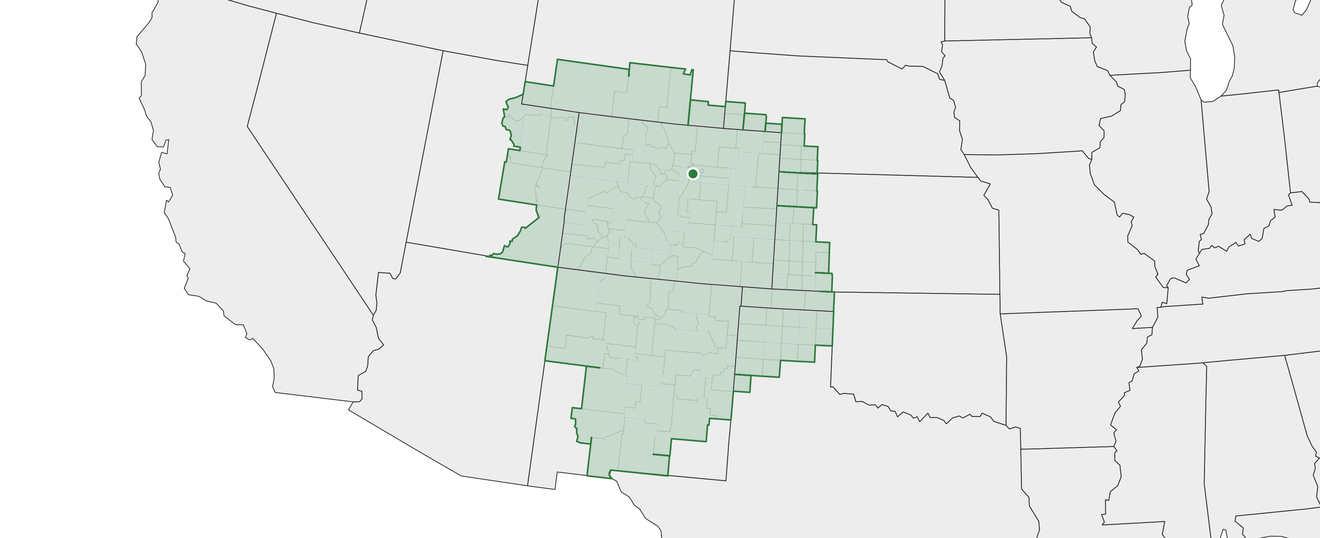 Map of Denver Area