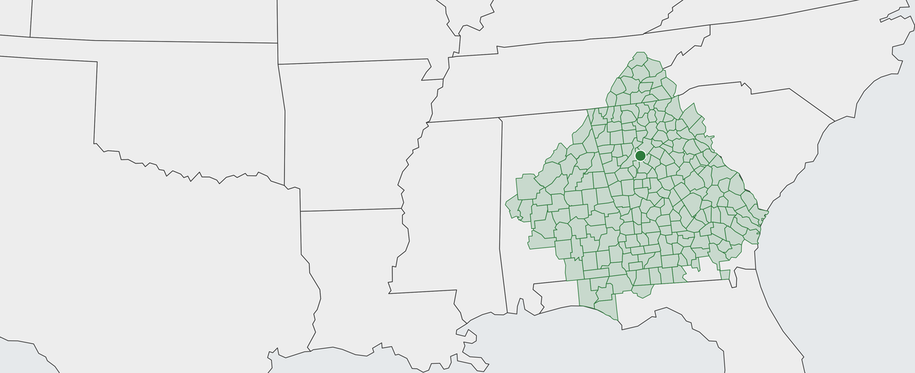 Map of Atlanta Area