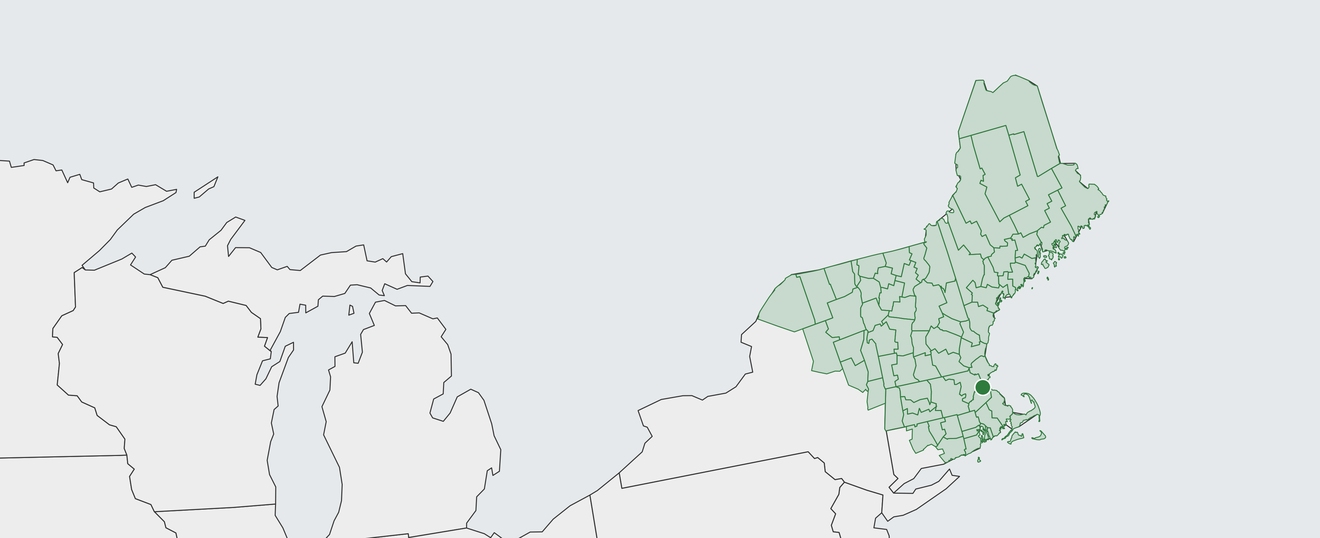 Map of Boston Area