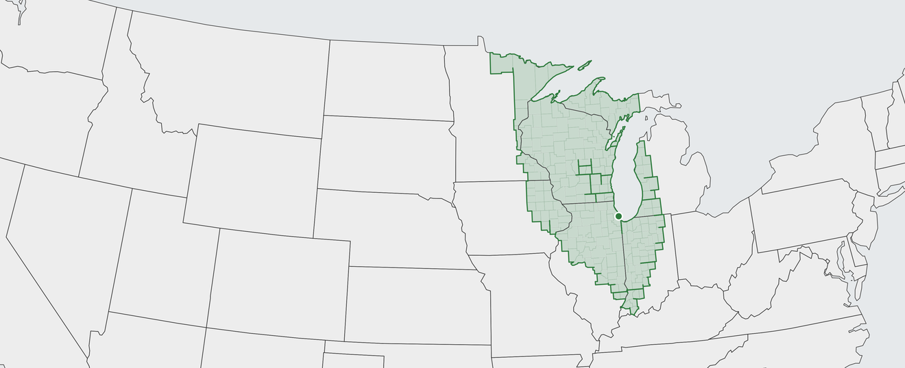 Map of Chicago Area
