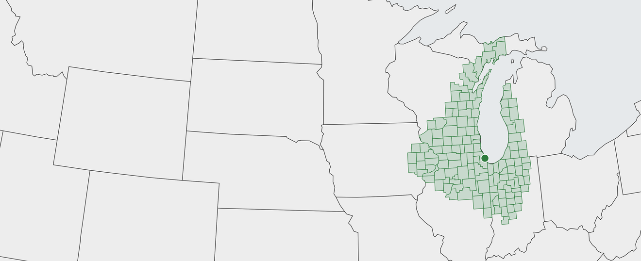 Map of Chicago Area