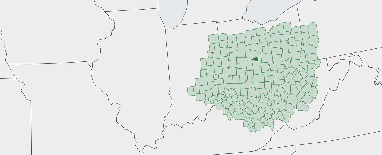Map of Columbus Area