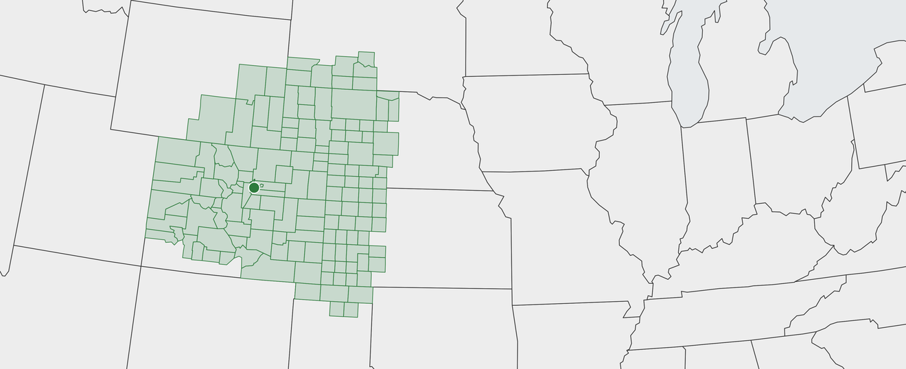 Map of Denver Area