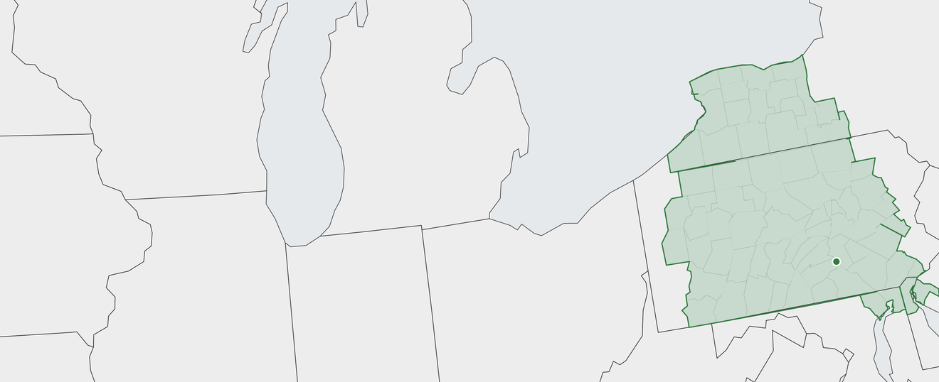 Map of Harrisburg Area