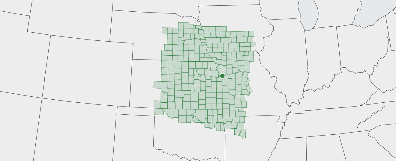 Map of Kansas City Area