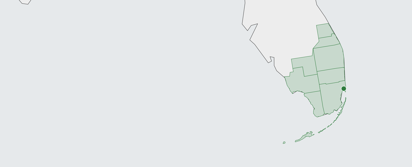 Map of Miami Area