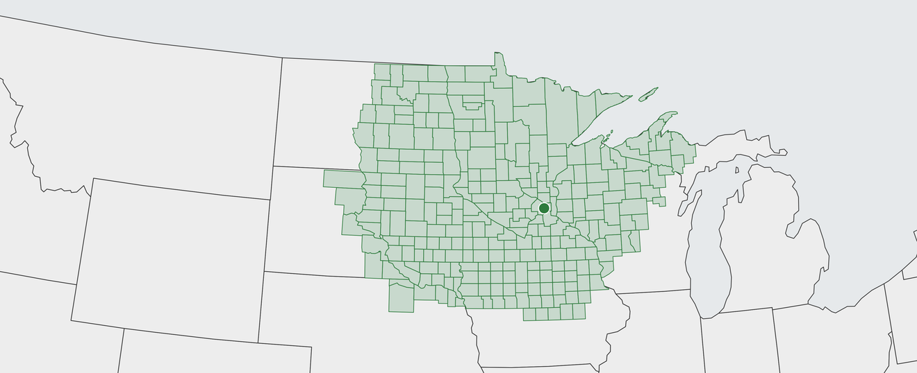 Map of Minneapolis Area