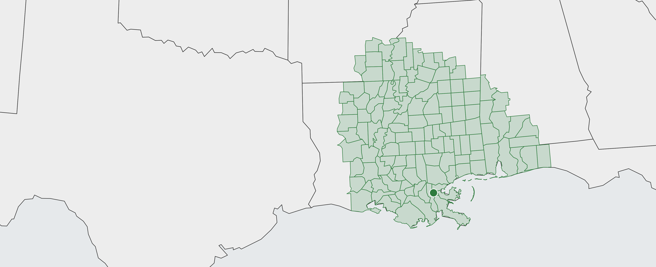 Map of New Orleans Area