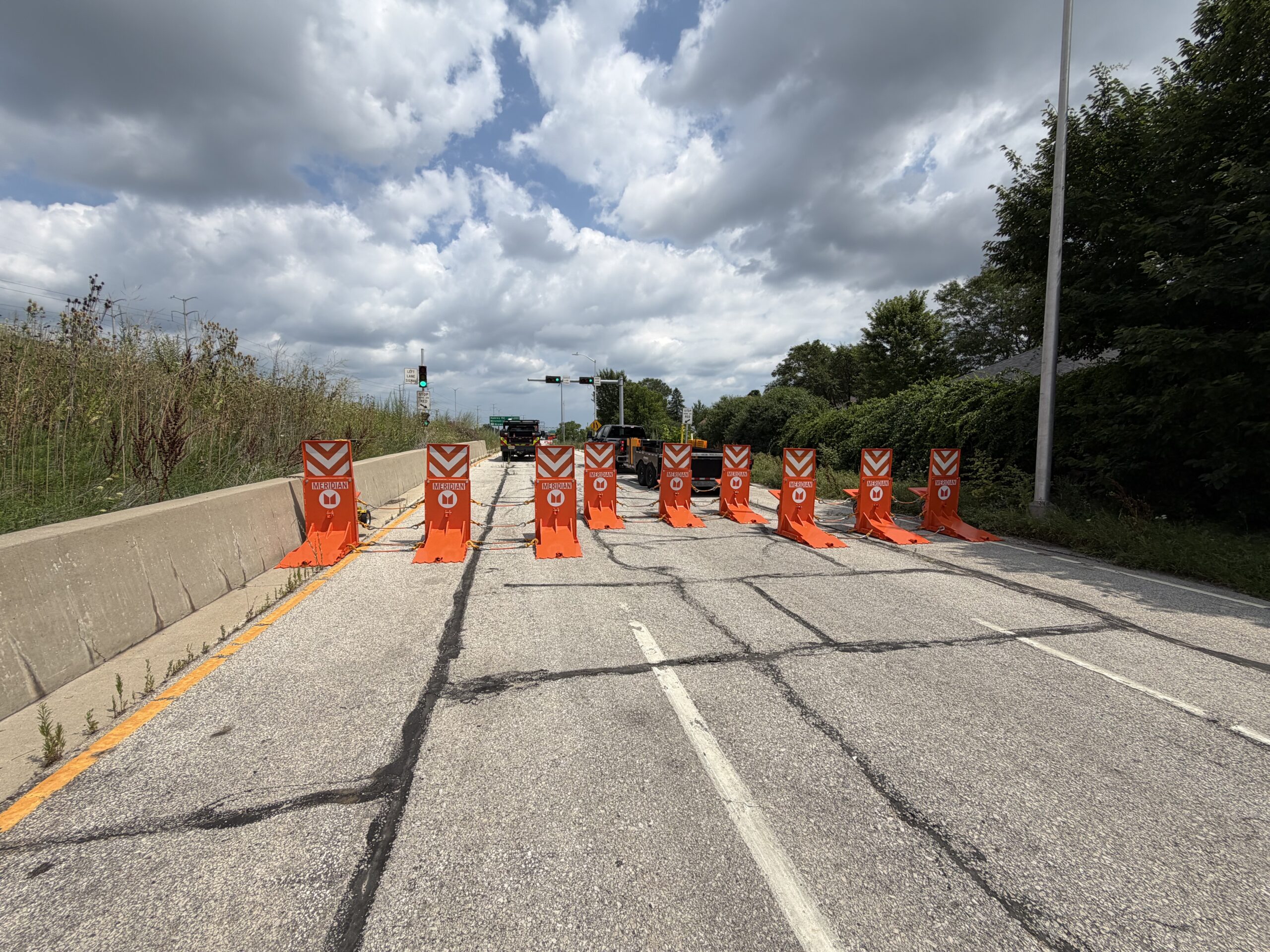 Archer guard protects a highway off ramp on I-94