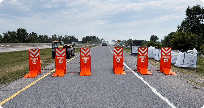 Archer Guard protects critical path maintenance on highway ramp